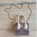 Tasche beige/rot